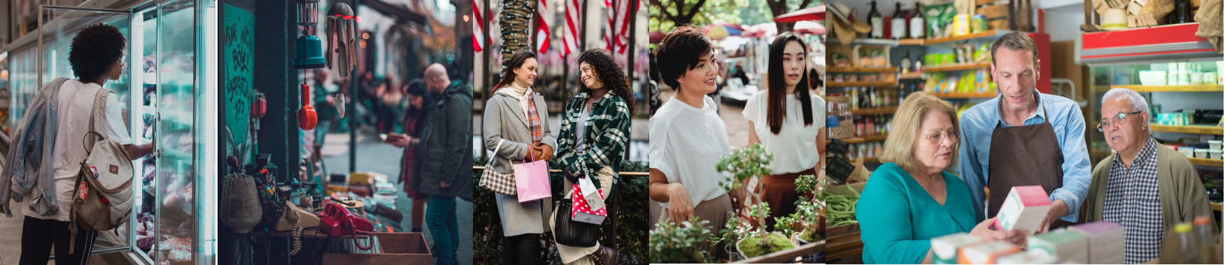 photo collage of various shoppers